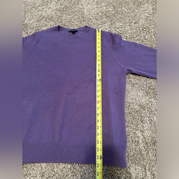 100% Cashmere Purple Lands End Women’s Sweater Size XL - Picture 9 of 10